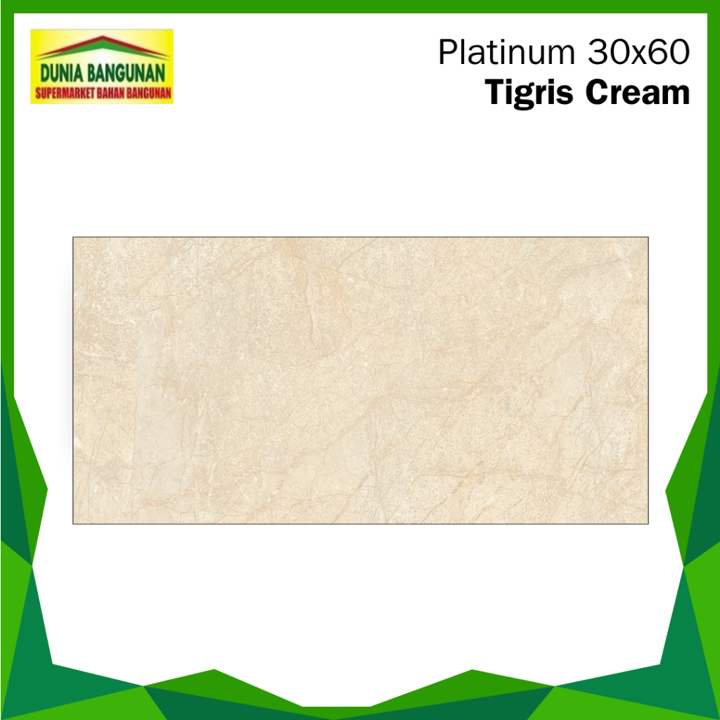 Keramik Dinding 30x60 Platinum Tigris Cream Keramik Dinding Marble Cream