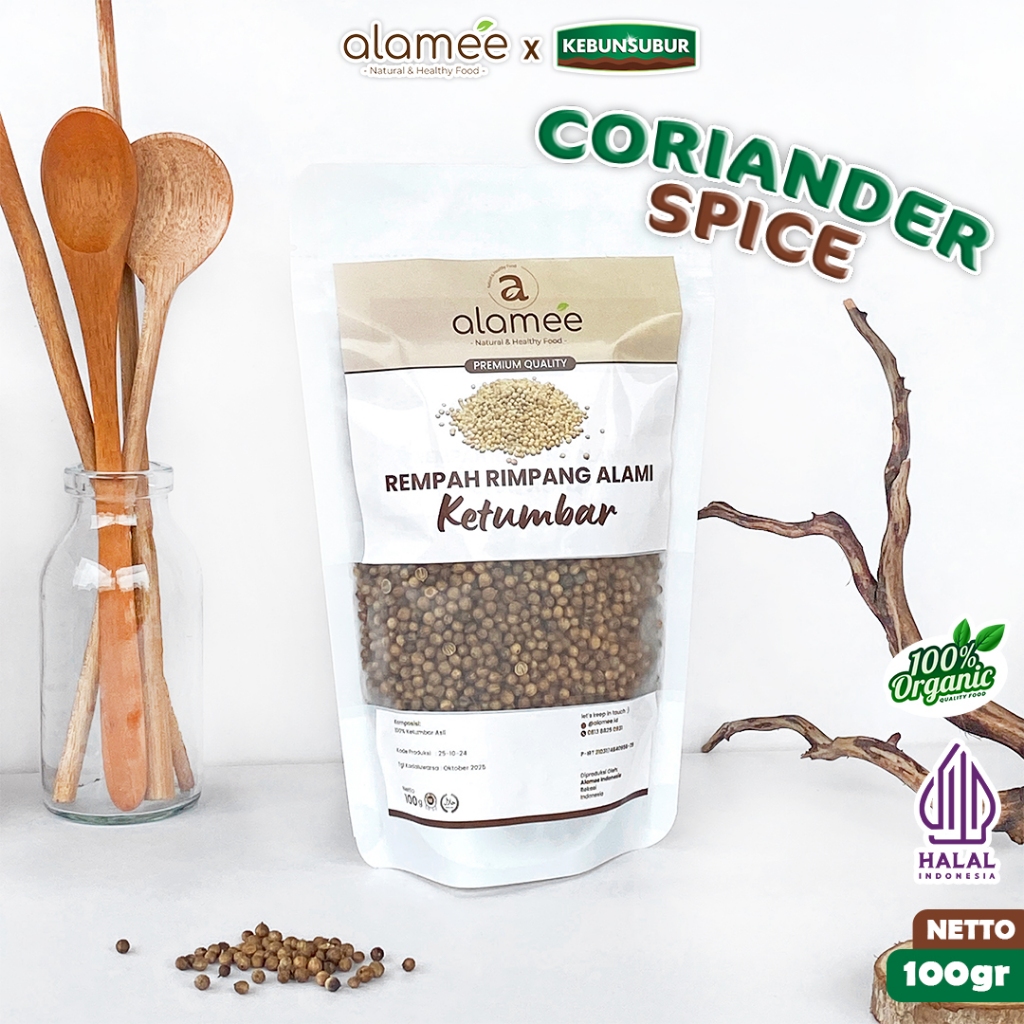 

ALAMEE Ketumbar Biji Organik Coriander Seed Rempah Rimpang Alami Spice 100gr Kebunsubur Kebunsubur