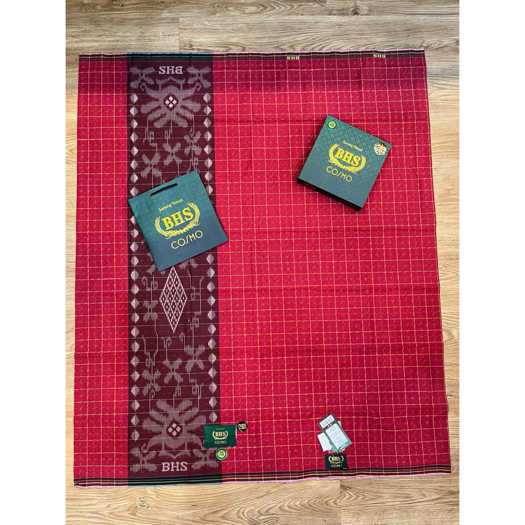 Sarung BHS Cosmo Gold Motif CPRB Kombinasi Kain Viscose Mewah