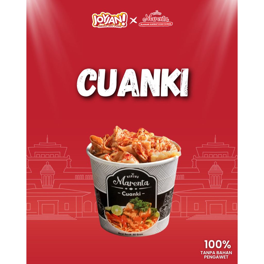 

Joyjan x Marenta Cuanki Banjir Instan Pedas Gurih Oleh Oleh Khas Bandung (85gr)