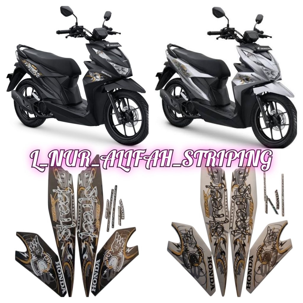 STIKER STRIPING LIS LES POLET BODY MOTOR HONDA BEAT STREET 2021