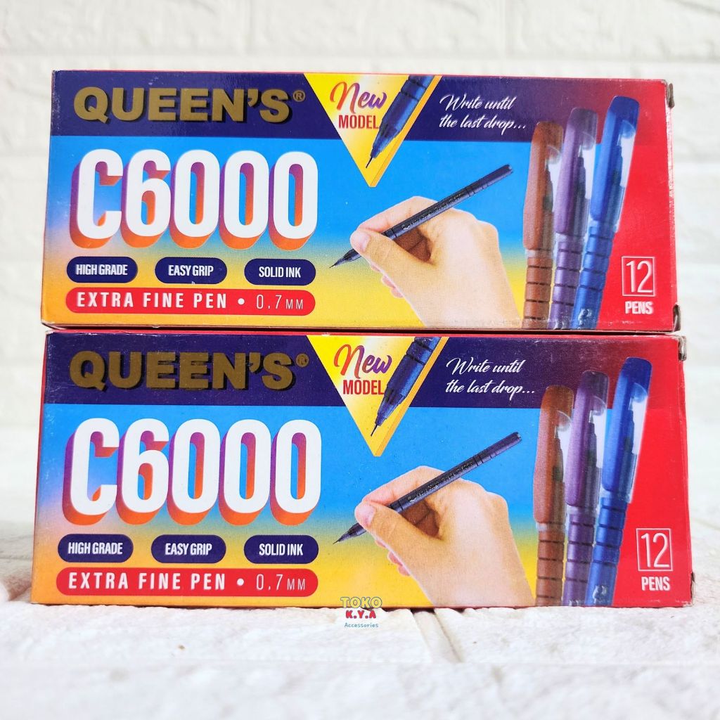 

(1 SET/12 PCS) PULPEN FASTER QUEENS C6000 /PULPEN PREMIUM MURAH/PULPEN KETAJAMAN 0.7 MM