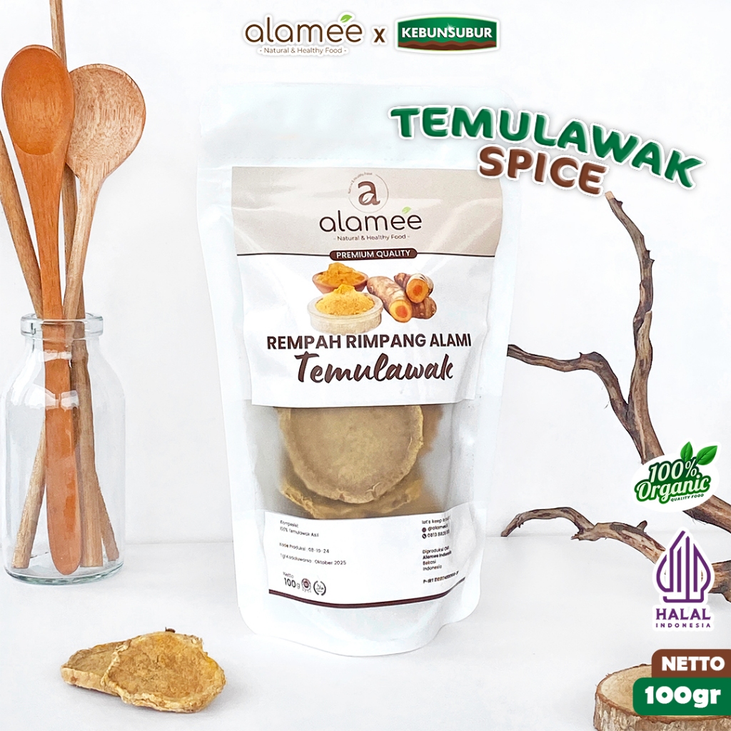 

ALAMEE Temulawak Kering Iris Dried Curcuma Rempah Organik Alami Temu Lawak Spice 100gr Kebunsubur