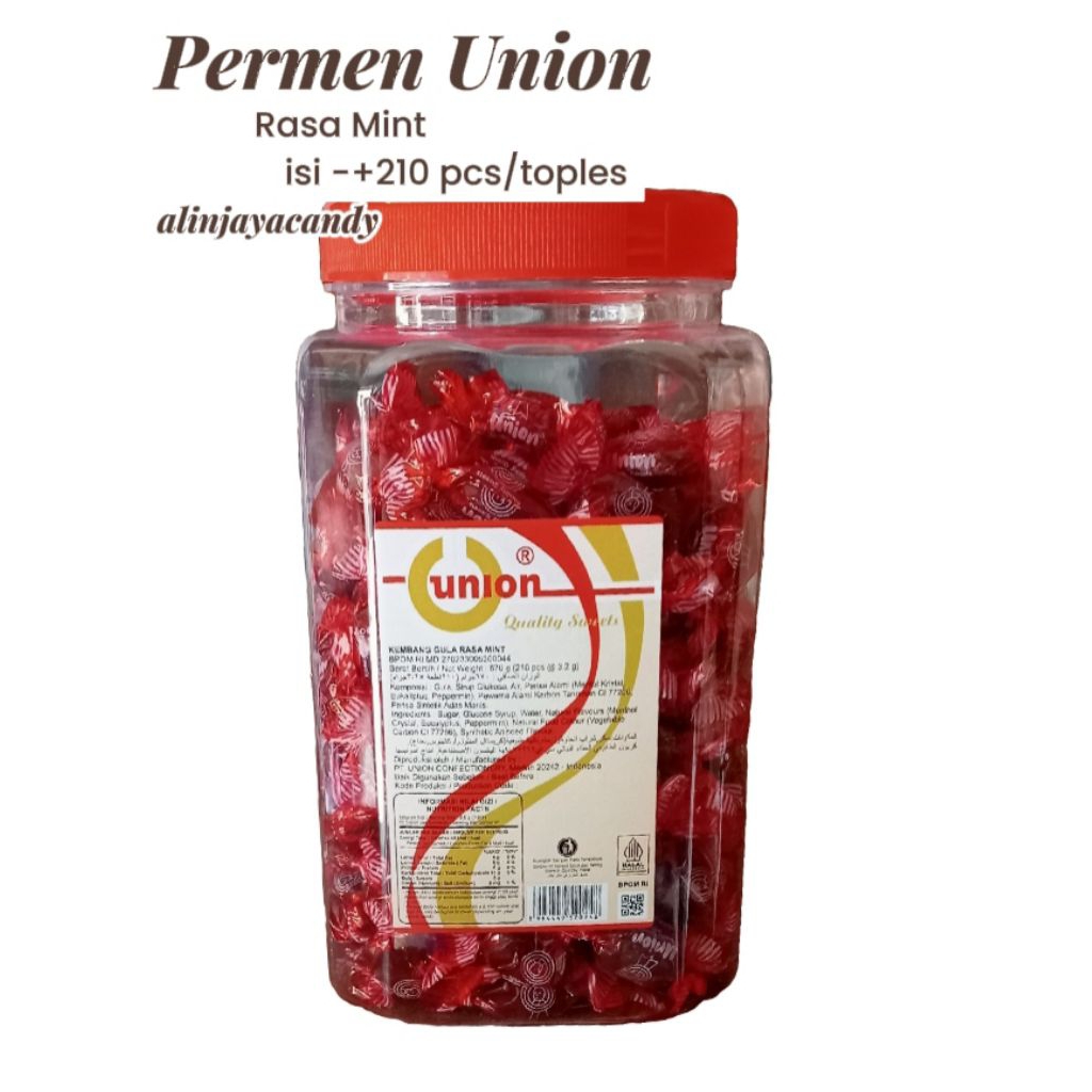 

Permen Union Rasa Mint Permen Kembang Gula isi -+ 210 pcs/toples