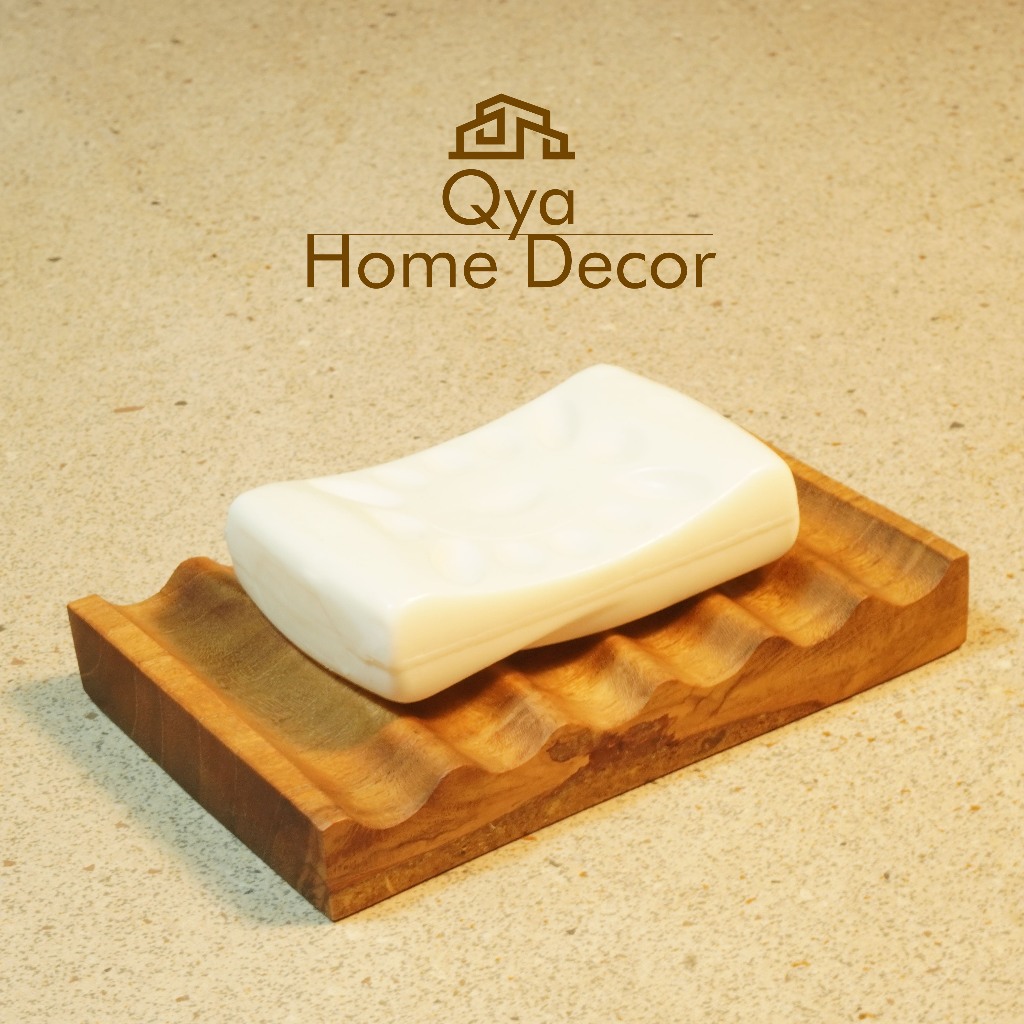 Wavy Soap Holder / Tatakan Sabun Aesthetic Dari Kayu Jati