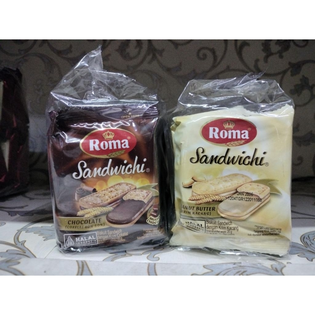 

ROMA SANDWICH coklat dan kacang
