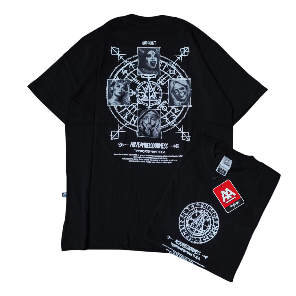 KAOS BAND METAL SATANIC THE EXORCIST / KAOS HITAM PRIA BAPHOMET / KAOS DISTRO LUCIFER / KAOS PLURALI