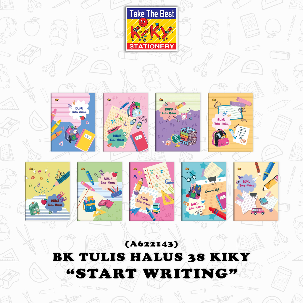 

KIKY Buku Tulis Halus 38 Lembar - 10 Buku / Motif Random