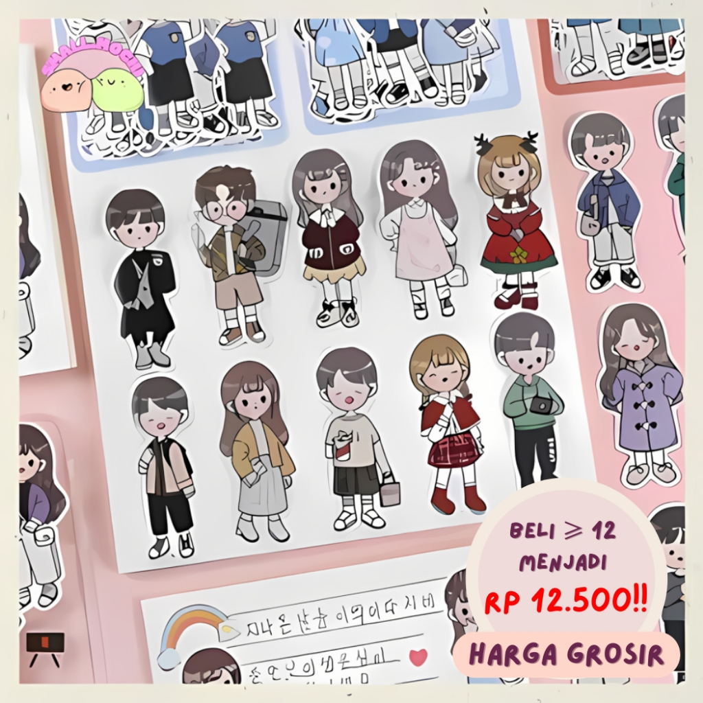 

1 Pack Stiker Pack Karakter Decor Notebook Diarybook Laptop Casing Hp Botol Minum Best Seller TLD25