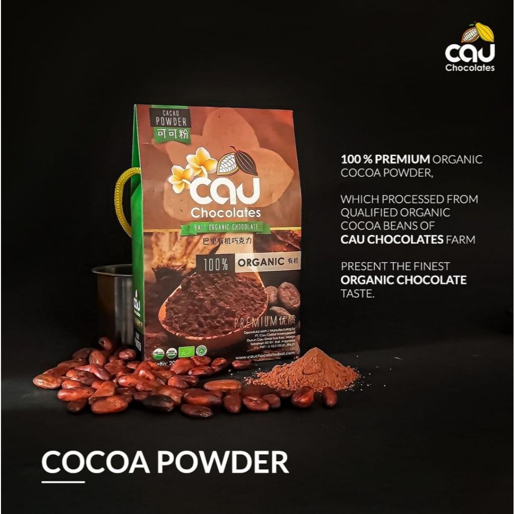 

Organic Cocoa Powder ( Kakao Cokelat Bubuk Organik ) 200 gr - Cau Chocolates