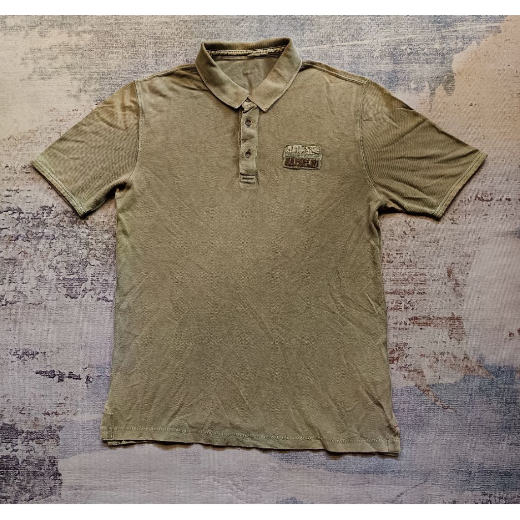 Polo T-shirt vintage NAPAPIJRI logo pacth bordir