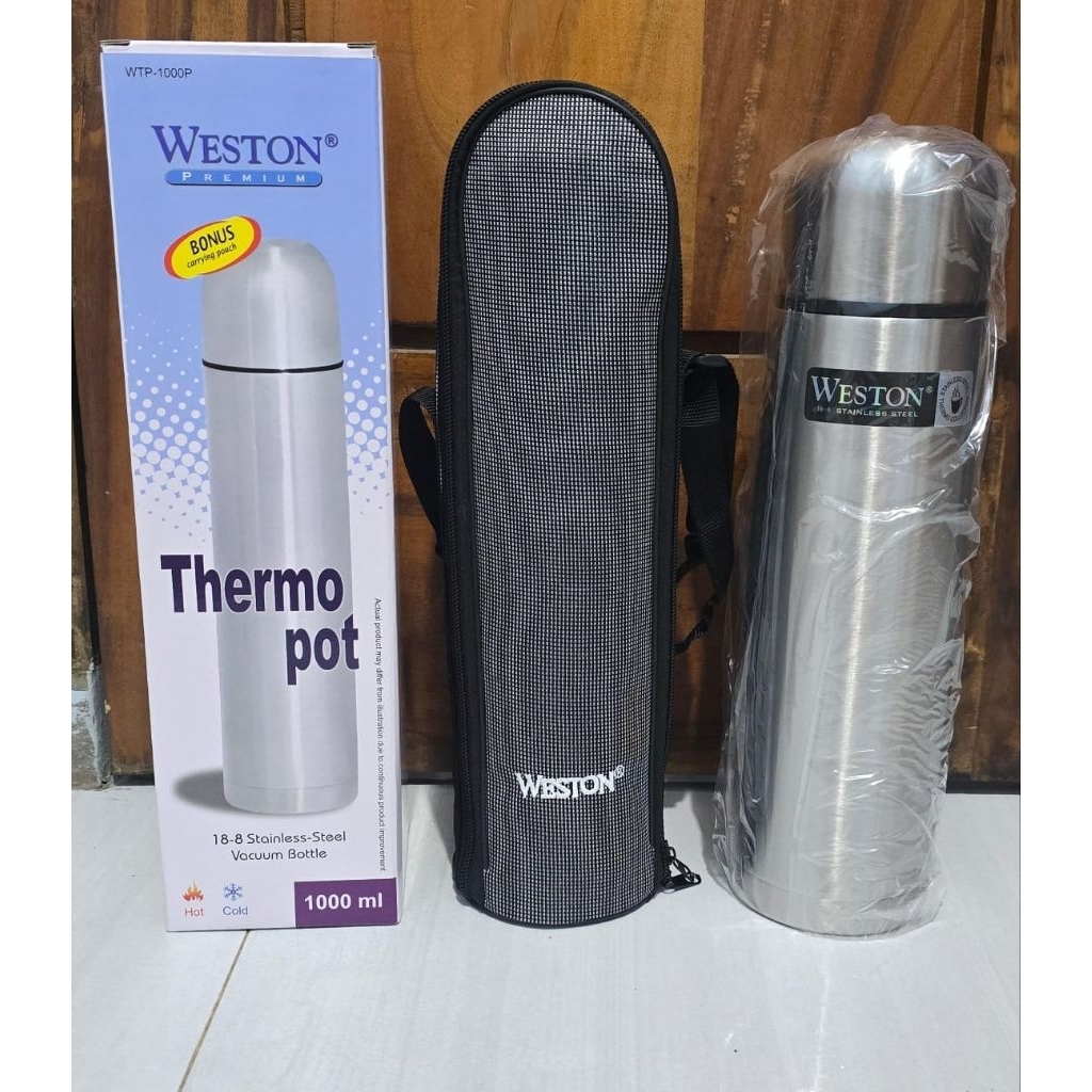 Thermo Weston 1000 ML Termos Weston Original / Thermo Pot Weston / Termos Stainless Steel Tahan Pana