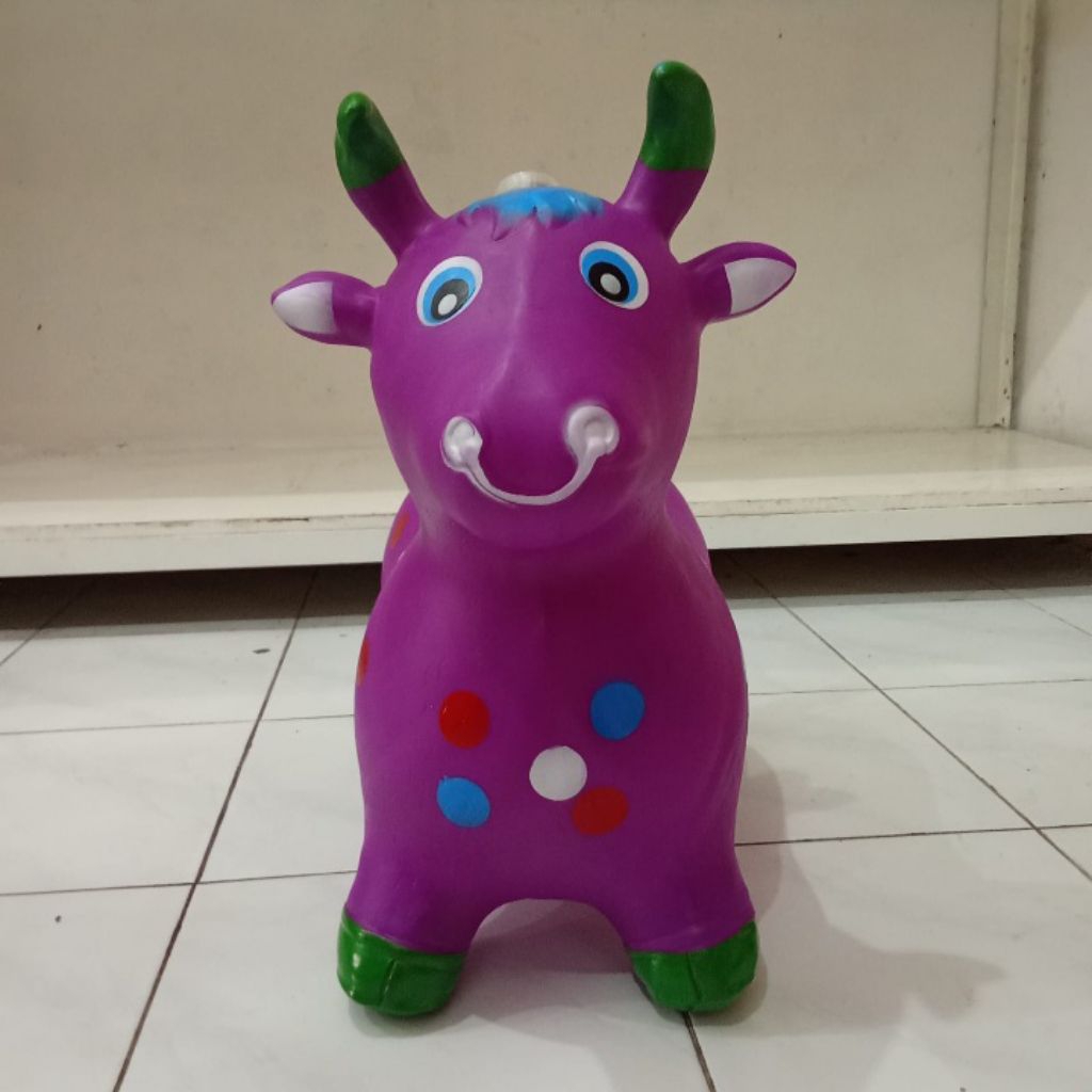 Mainan Jumping Animal Yippe Sapi Karet