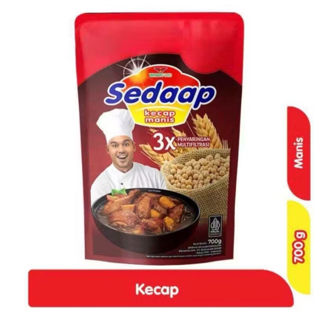 

[oddsolshop] pekanbaru/Kecap Manis 750ml Sedaap Wingsfood Saus Makan Saos Makanan Bumbu Masak Sedap