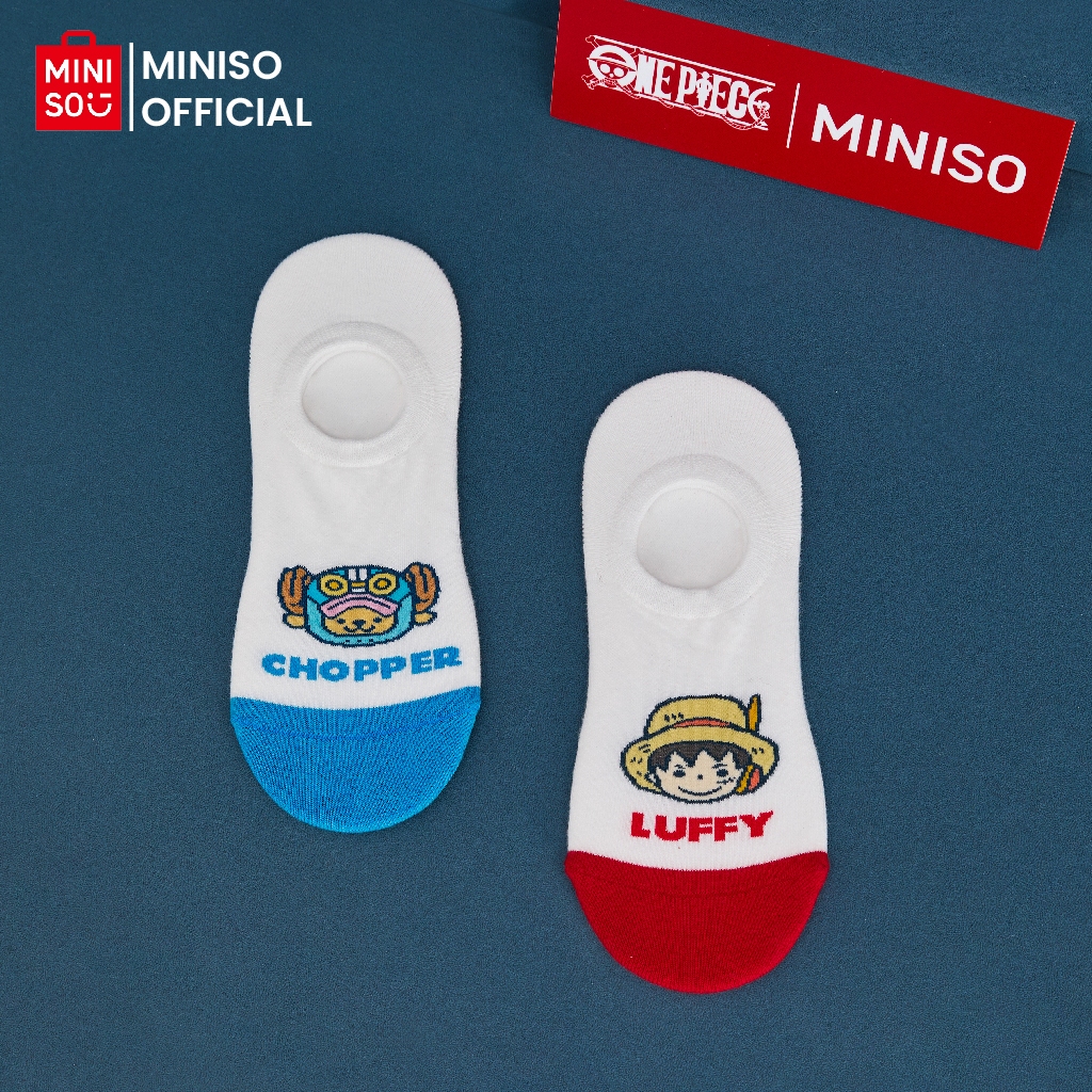 MINISO x One Piece Kaos Kaki Anak dan Dewasa Kualitas Premium Karakter One Piece Bahan Halus