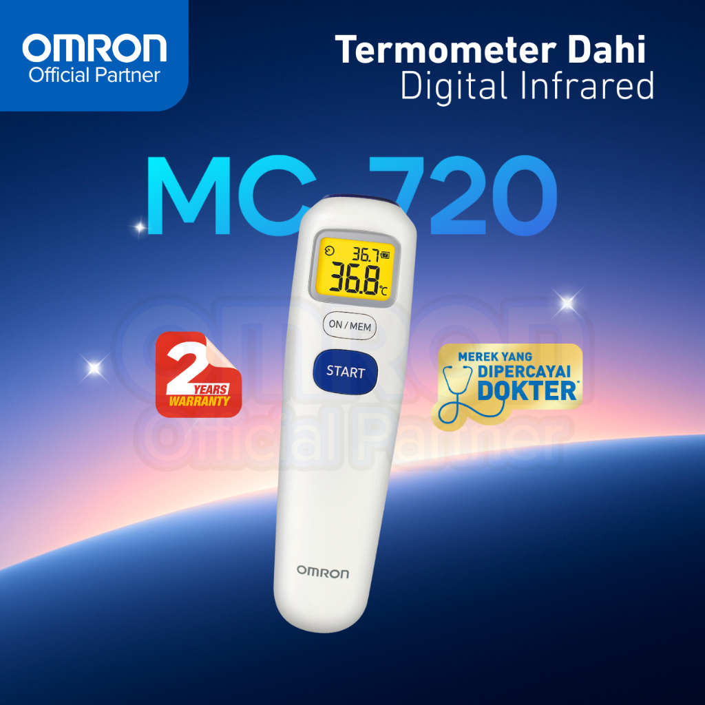Termometer Dahi Digital Infrared OMRON MC720 | Thermometer Non Kontak Thermo Gun MC 720