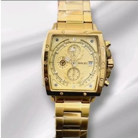 Halei 9003 gold jam tangan pria original