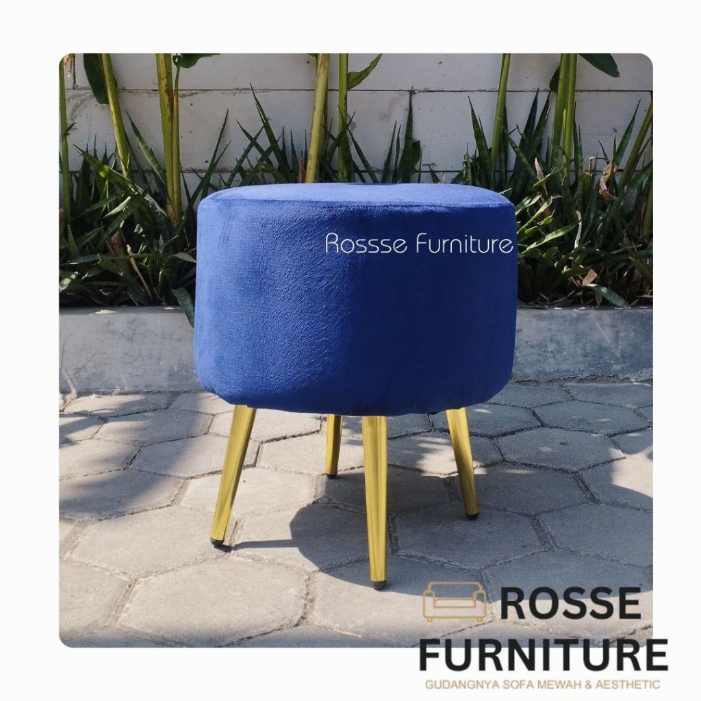 Stool Bulat Kaki Besi | Stool | Bench | Puk | puff