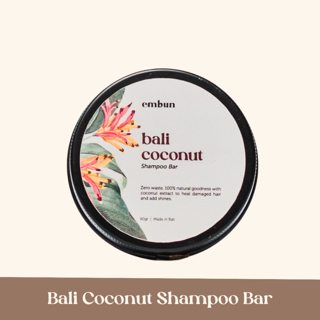EMBUN Shampoo Bar Bali Coconut 60 gr - Shampoo Bar No Sulfate Tanpa Limbah untuk Memperbaiki Rambut 