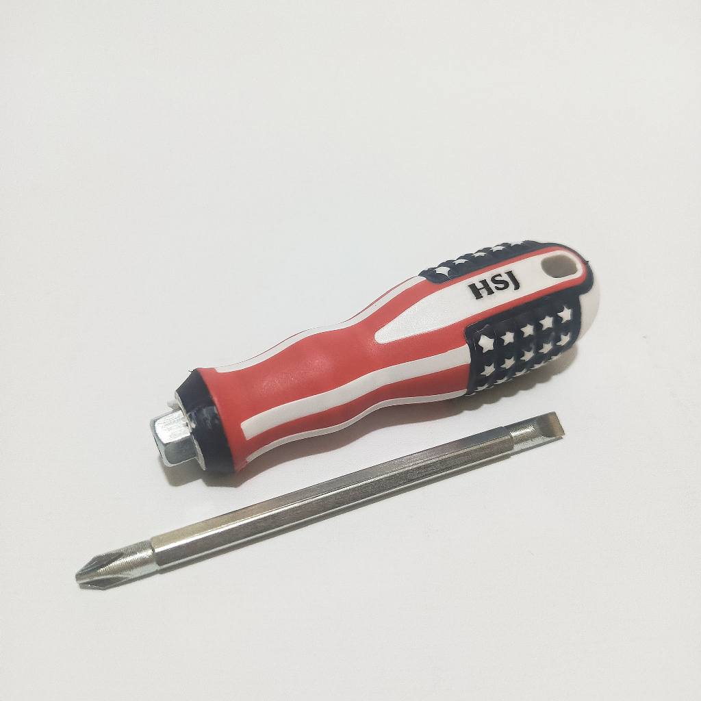 Obeng Bolak Balik Min Plus 2in1 Screwdriver / Obeng Set / Obeng Plus / Obeng Kembang / Obeng Min