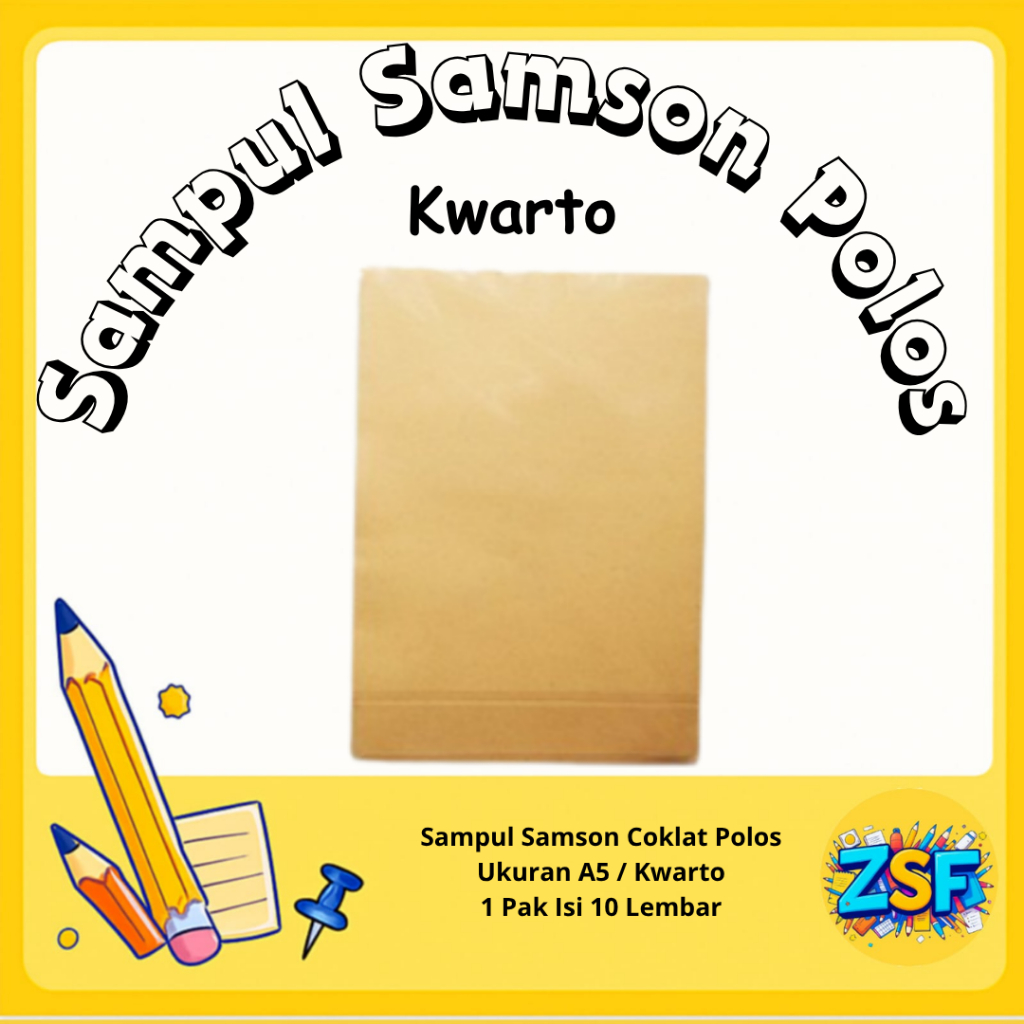 

Sampul Buku Coklat Sampul Buku Polos Sampul Buku Samson Coklat Polos Kwarto 1 Pack 20 Lembar