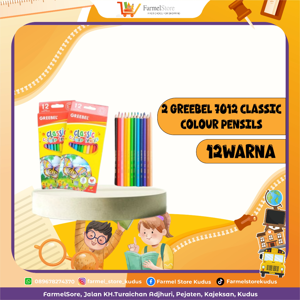

2 Greebel 7012 Classic Colour Pensils ( 12 Warna)