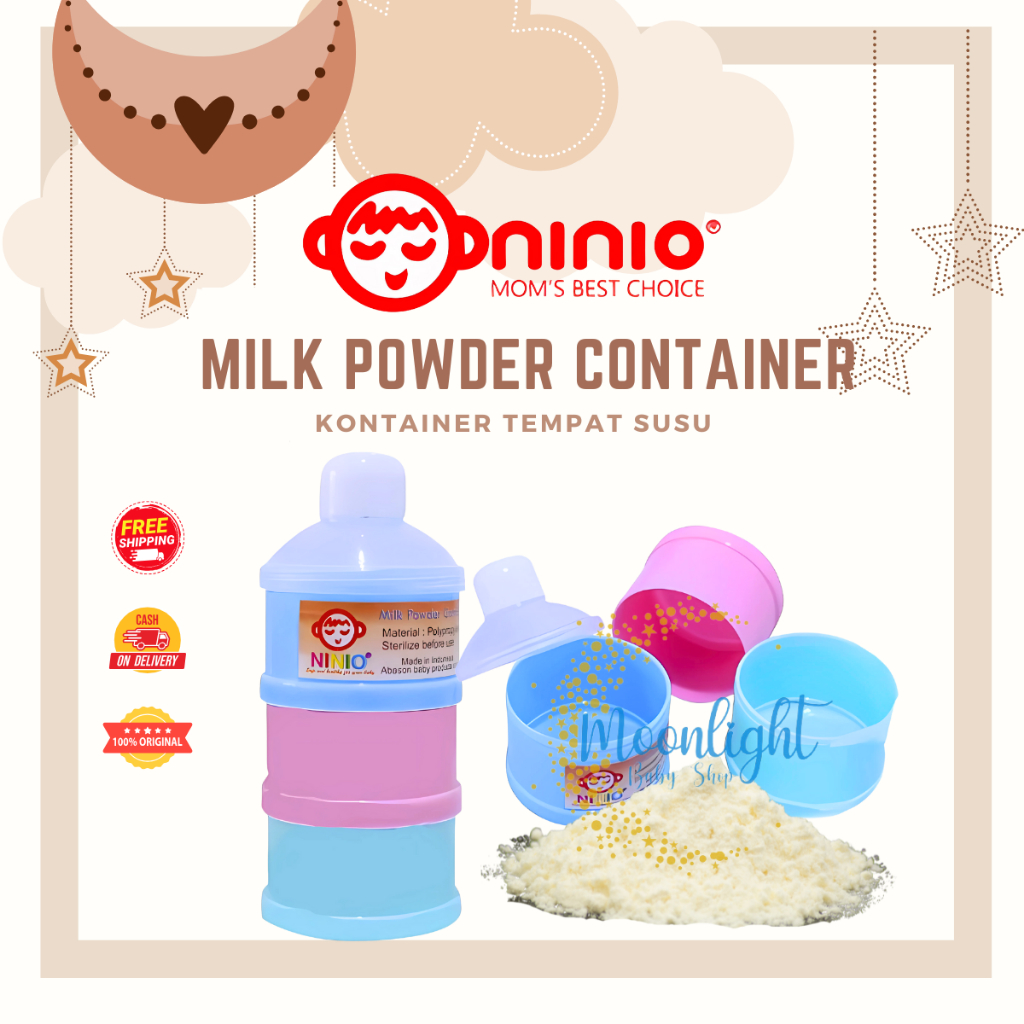 Tempat Susu 3 Susun Ninio / Tempat Susu Bubuk Travel Milk Container