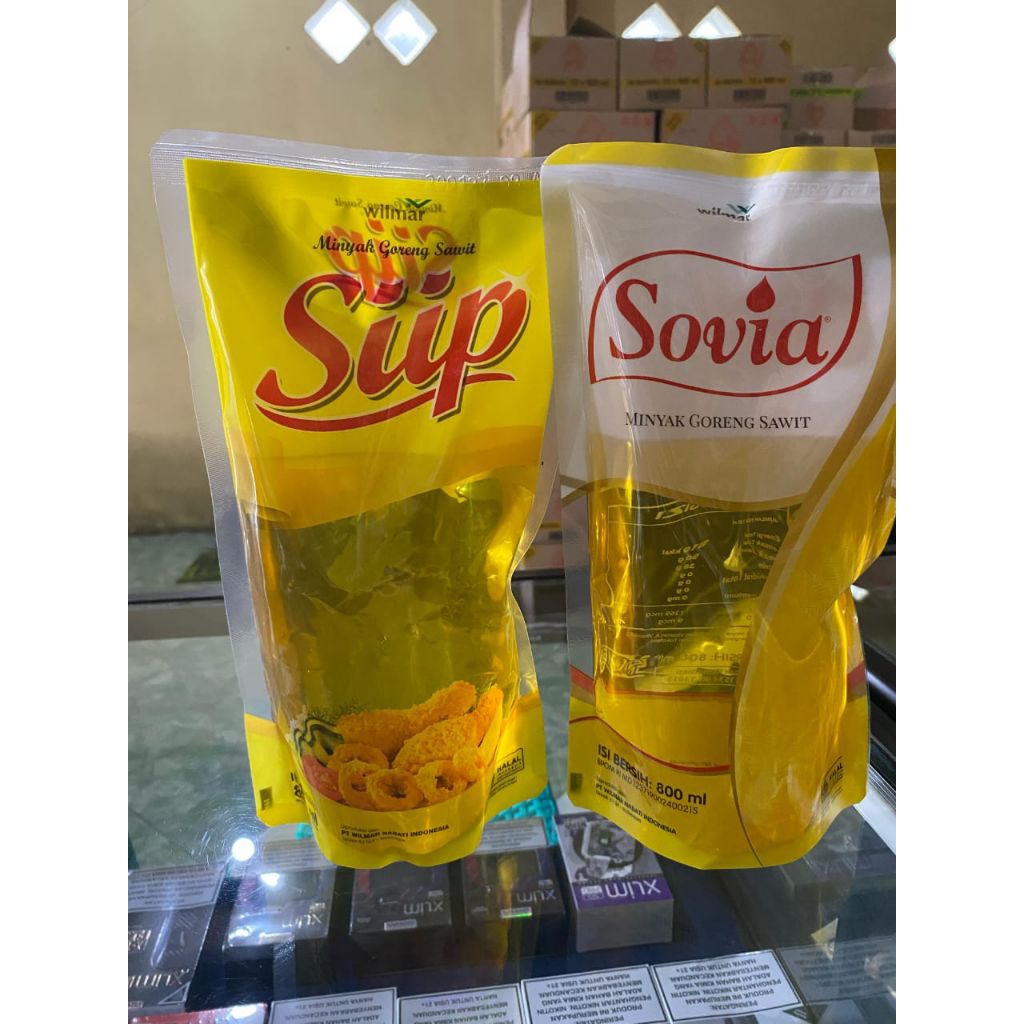 

Minyak goreng SOVIA, per pouch