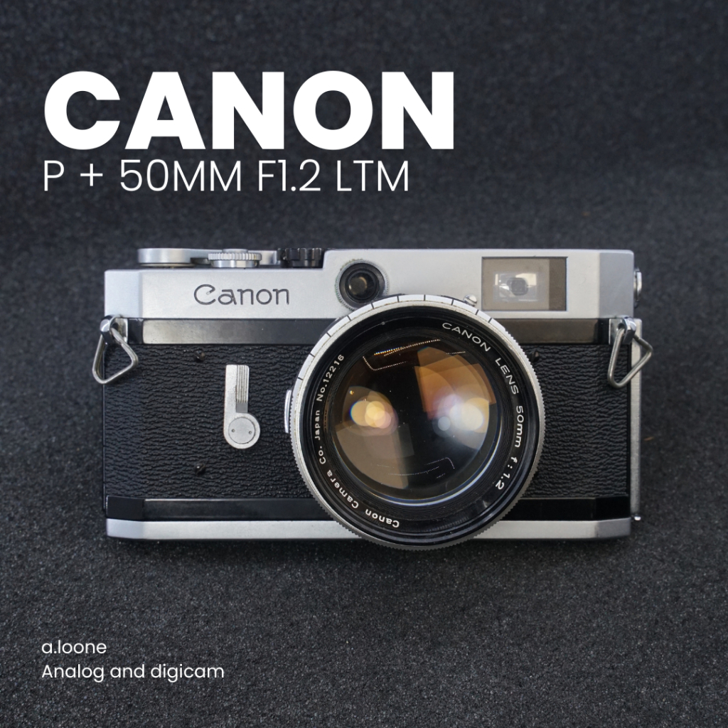 CANON P + LENS 50MM F/1.2 LTM — KAMERA RANGEFINDER KLASIK 35MM ROLL FILM