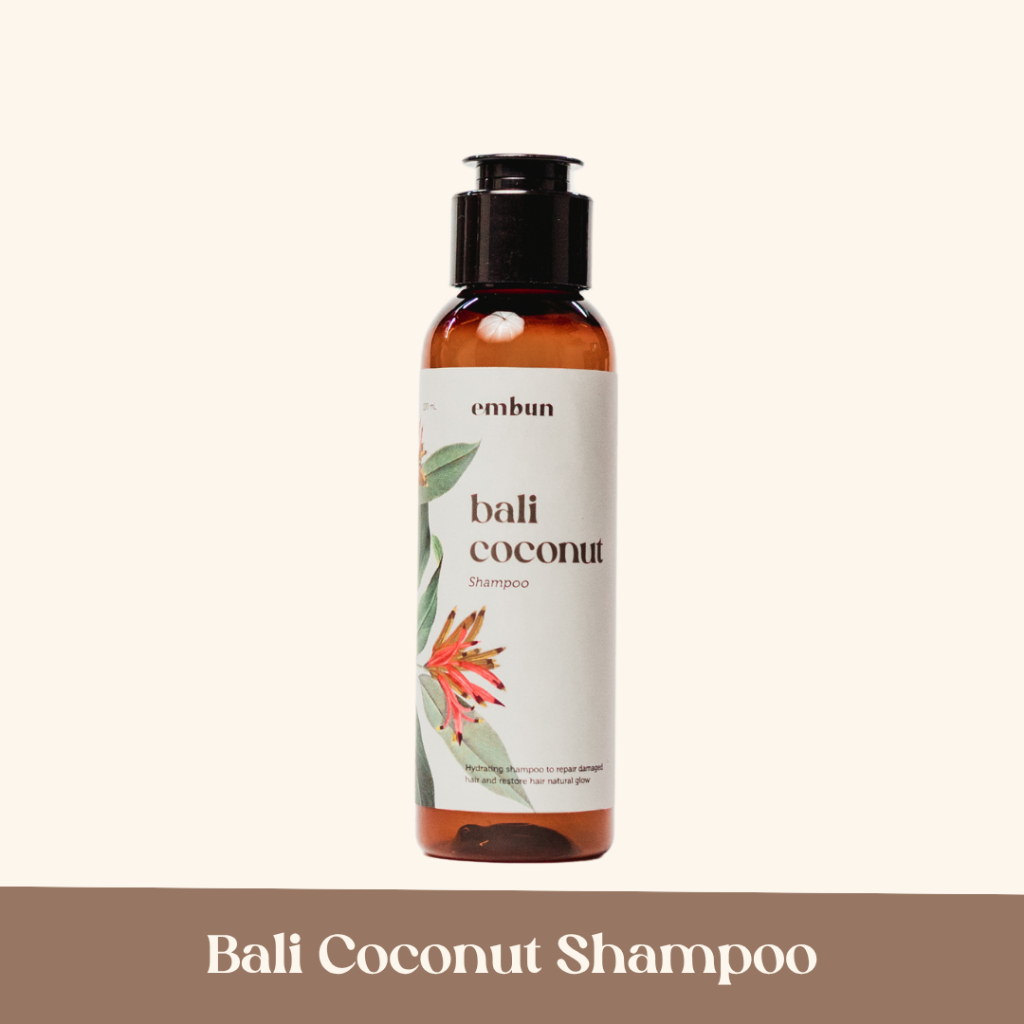 EMBUN Shampoo Bali Coconut 100 ml & 250 ml - PARABEN FREE & SULFATE FREE -  Shampoo Alami dengan Ess