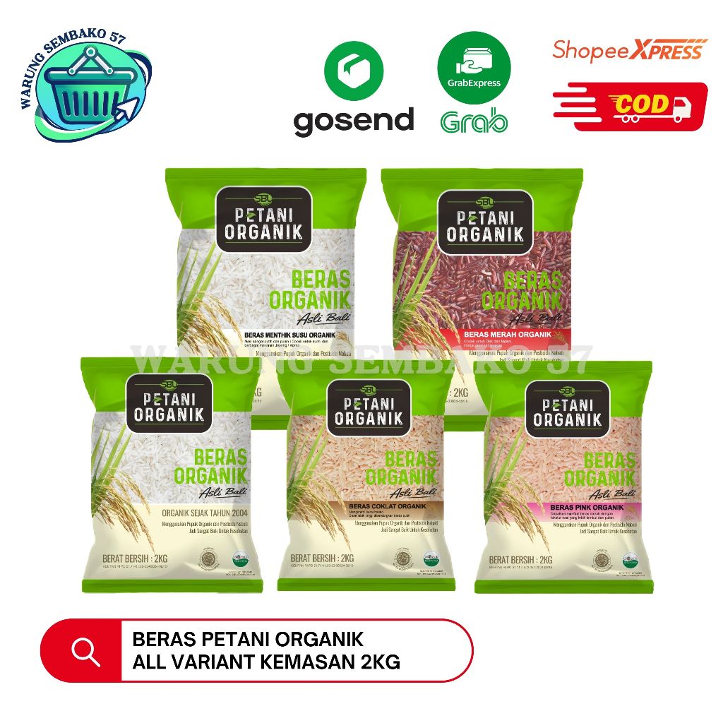 

Petani Organic Rice Beras Organik All Varian Kemasan 2kg