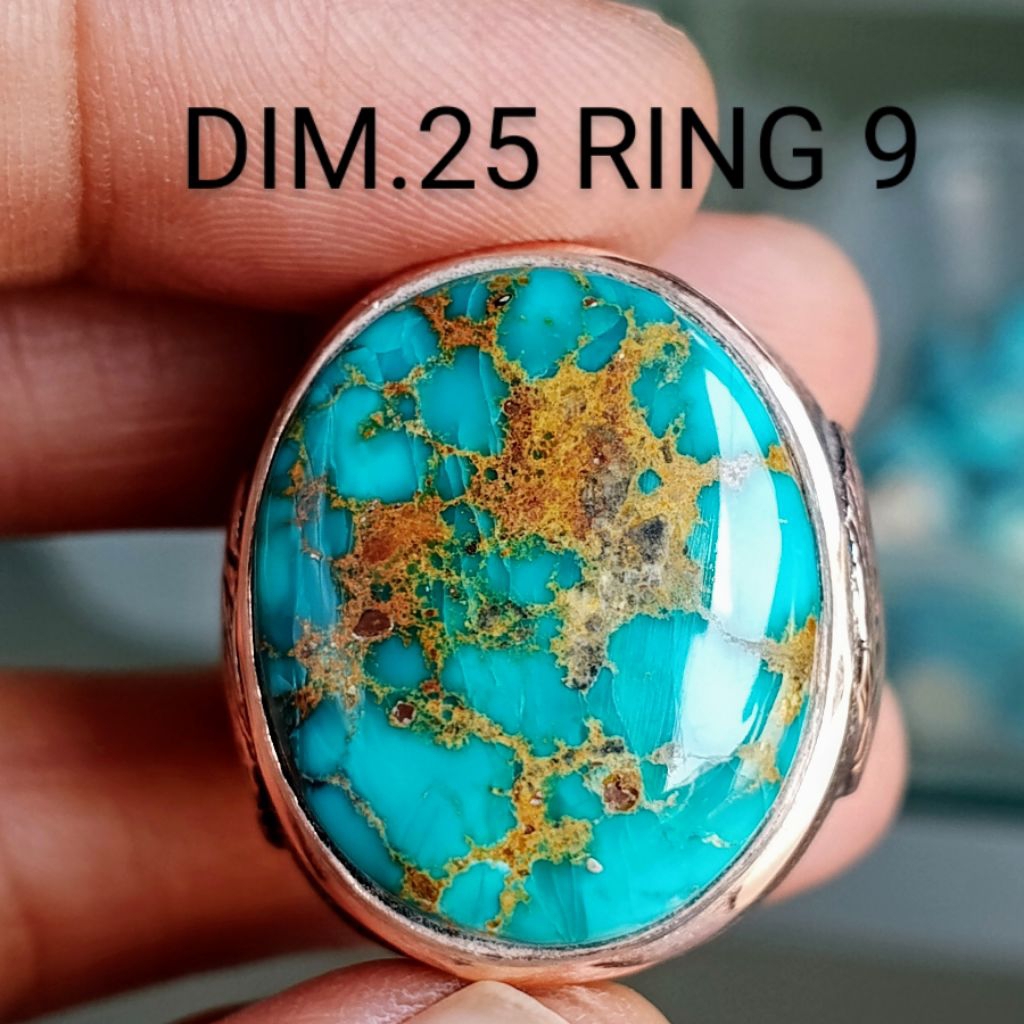 PIRUS PERSIA URAT EMAS RING PERAK HANDMADE
