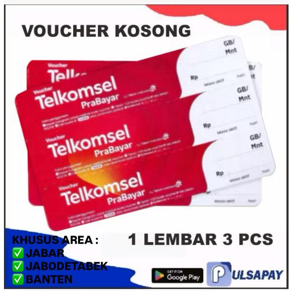 Voucher Kosong Telkomsel Jabar Jabotabek - Voucher Blank Telkomsel Jabar Jabotabek