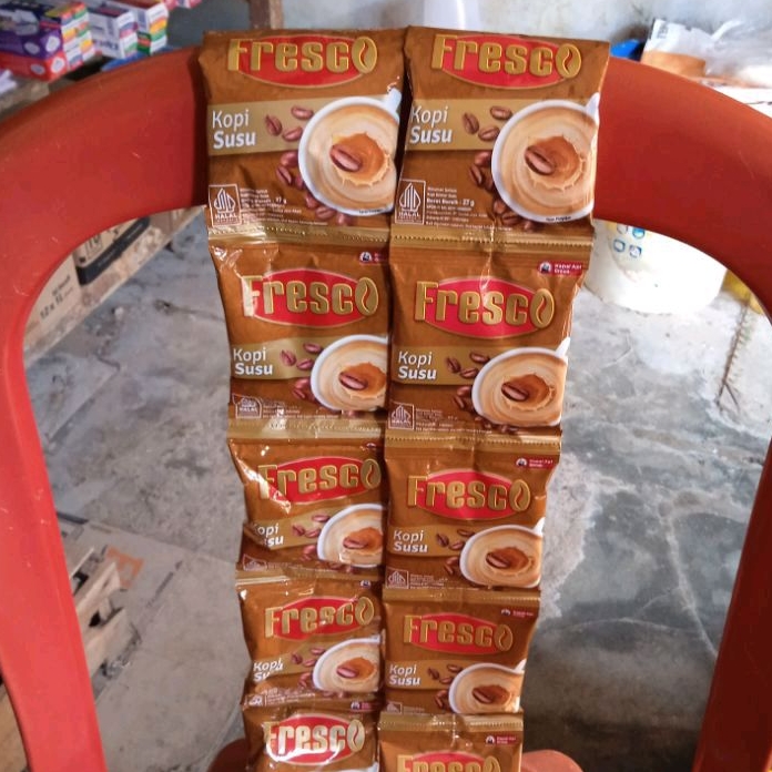 

Fresco kopi susu isi12pics berat 27gram