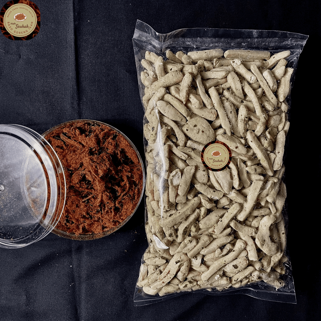 

Basreng Pedas Original 500gr Paket Bundling Abon Ayam 100gr