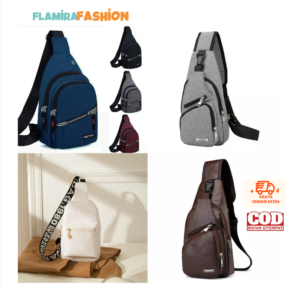 Tas Handphone Sling Bag Waistbag Pria Tas Selempang Dada Tas Punggung Ukuran Kecil untuk Handphone D