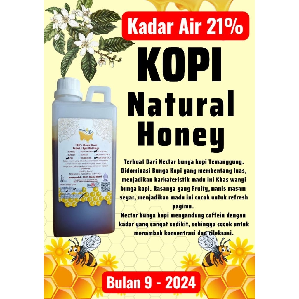 

Madu Kopi Murni Healthy Bees (2024) 1Kg