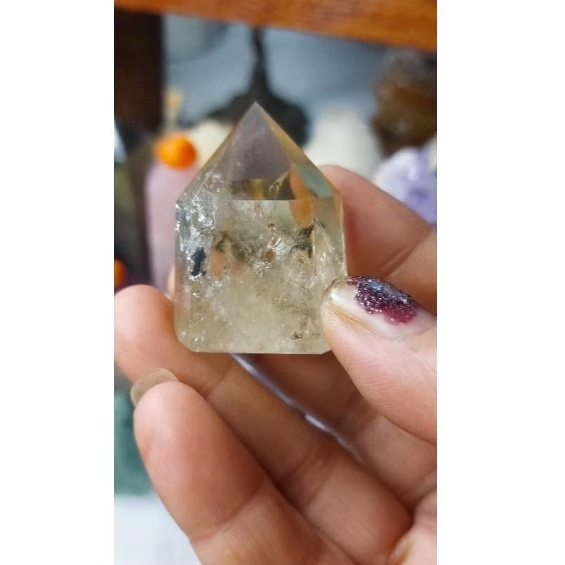 Natural Citrine Tower Brazil Clear Top Grade