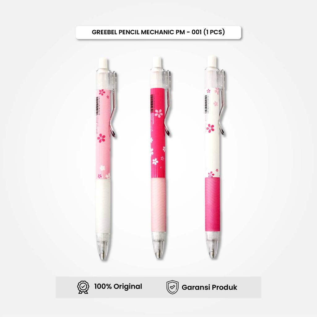 

GREEBEL Mechanical Pencil PM-001 SAKURA (1PCS) Pensil Mekanik Karakter Dengan Klip dan Penghapus