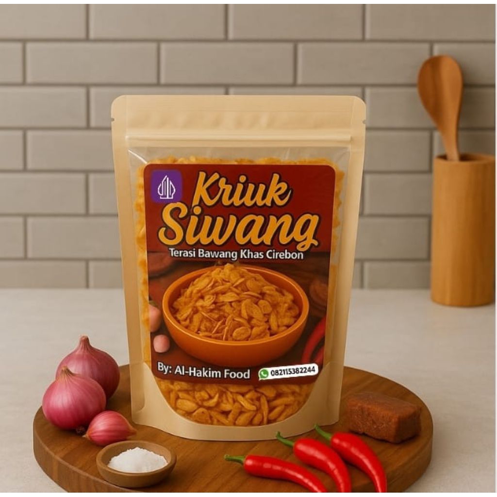 

Siwang Cirebon Kemasan Pouch 100 gr | Terasi Bawang Khas Cirebon | Bawang Goreng Brebes