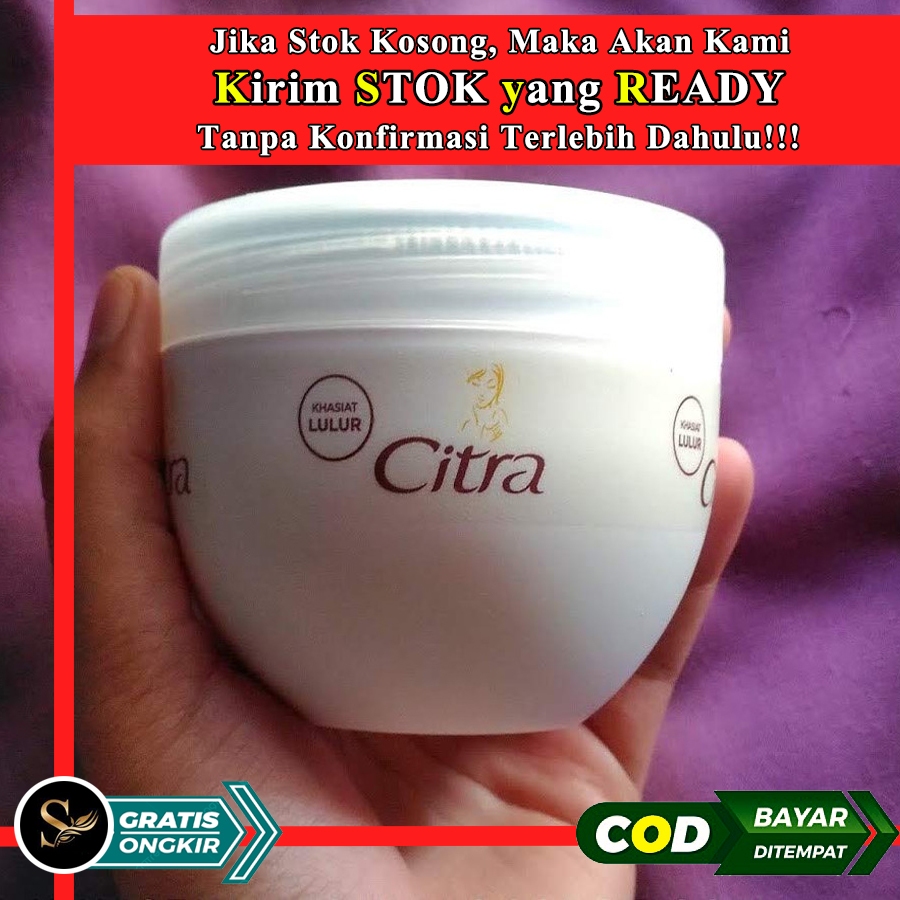 Citra Body Scrub 200ml Sabun Lulur Citra Natural White Glow dengan Ekstrak Bengkoang Susu Beras dan 