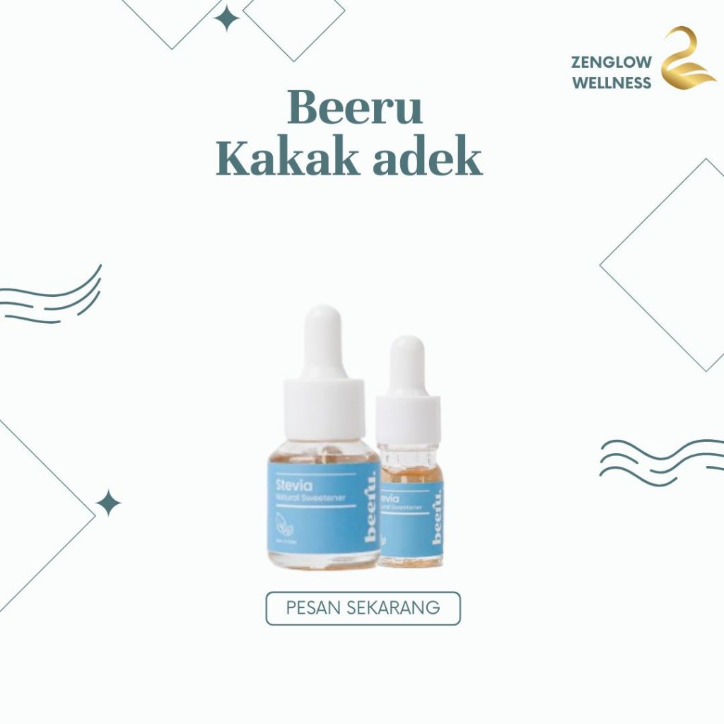 

Beeru Stevia Kakak Adek - Paket 15ML dan 5ML Pemanis Alami Tanpa Gula Aman Untuk Diabetes