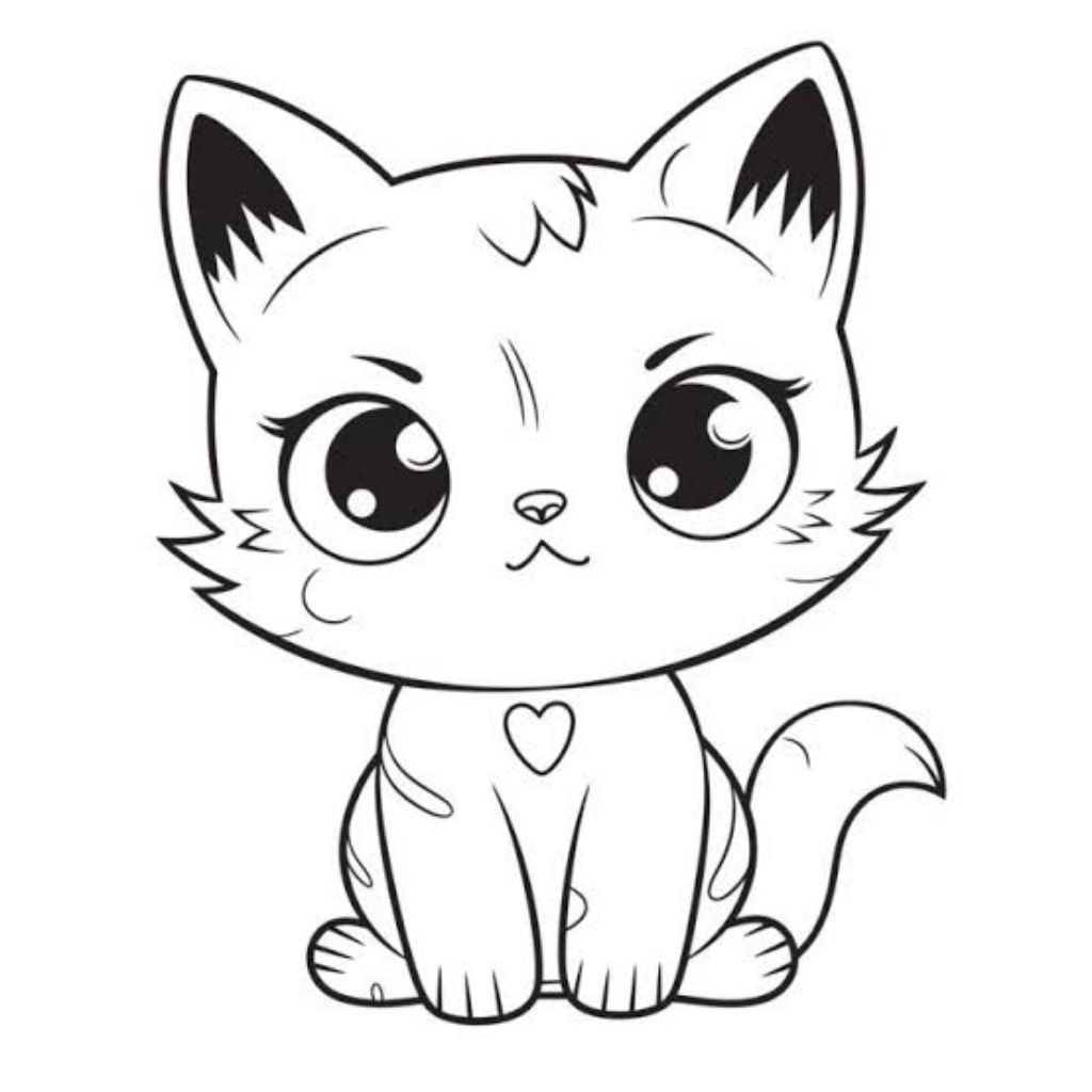 

20 Lembar Gambar Mewarnai Tema Kucing Lucu Ukuran A4