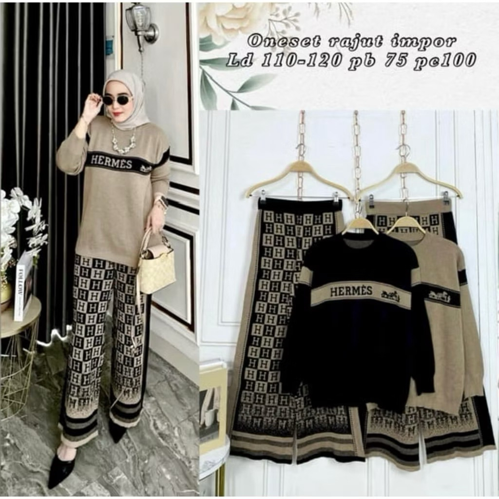 one set rajut viral wanita dewasa import