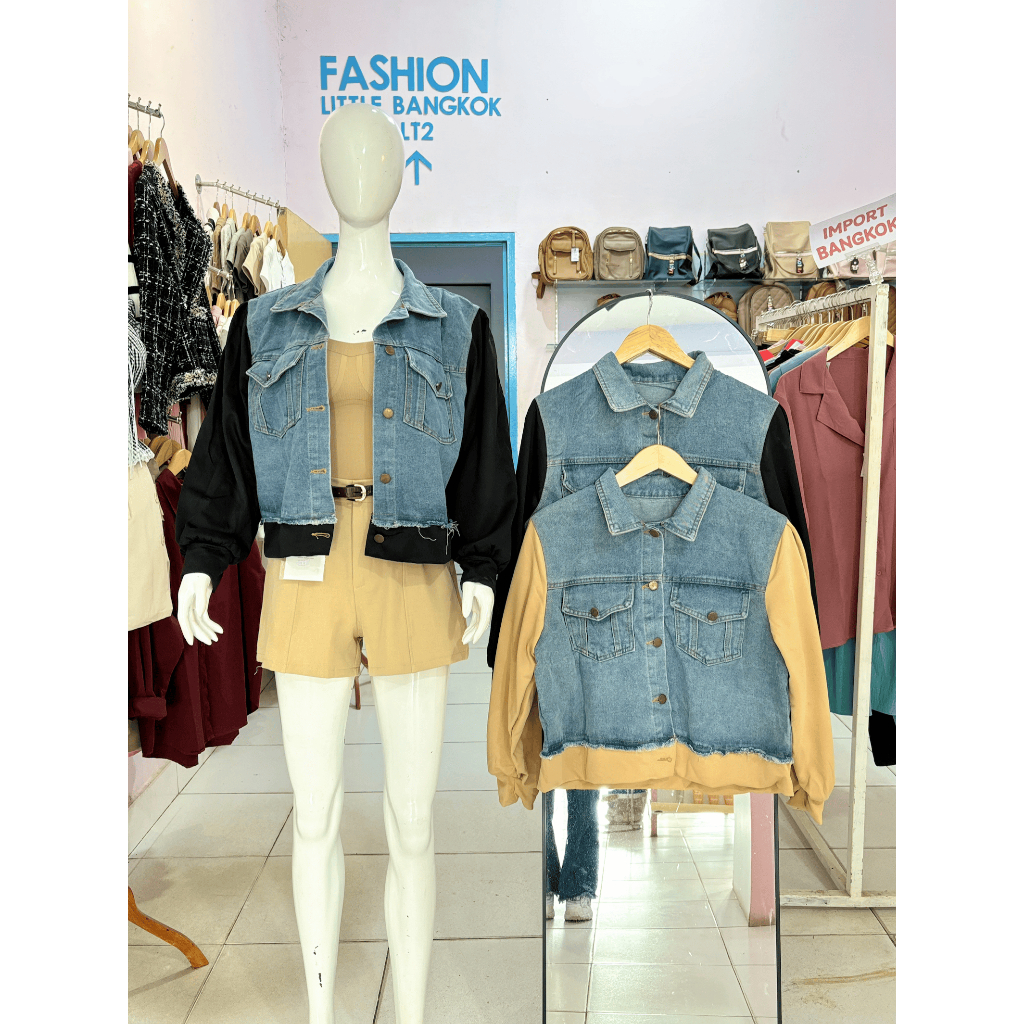 Outer Jeans Wanita Kombinasi Fashion - Baju Wanita