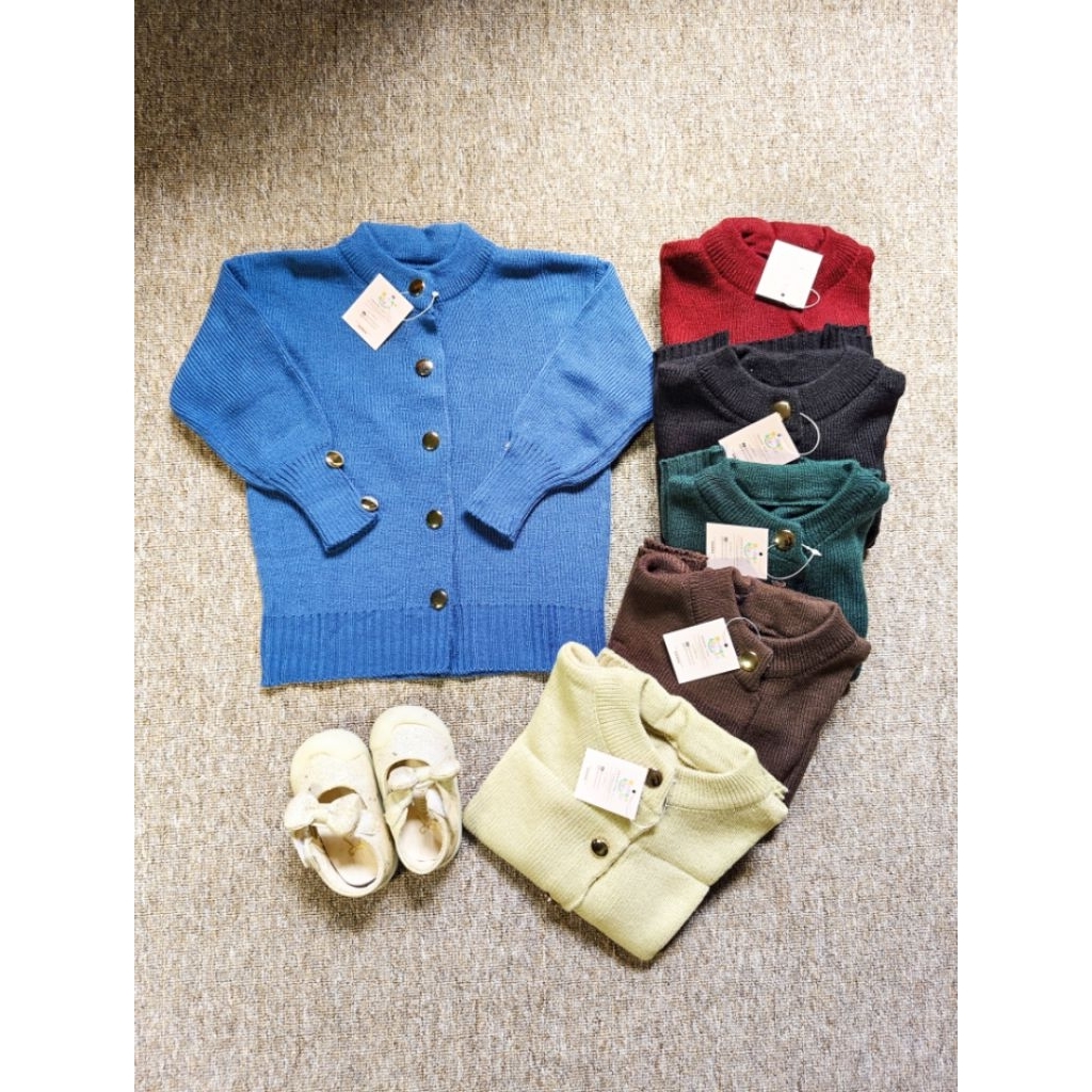 Cardigan anak kekinian |Cardigan Anak Rajut Tebal Adem | Full Kancing Aktif | 2-8 tahun | 6 Warna Ke