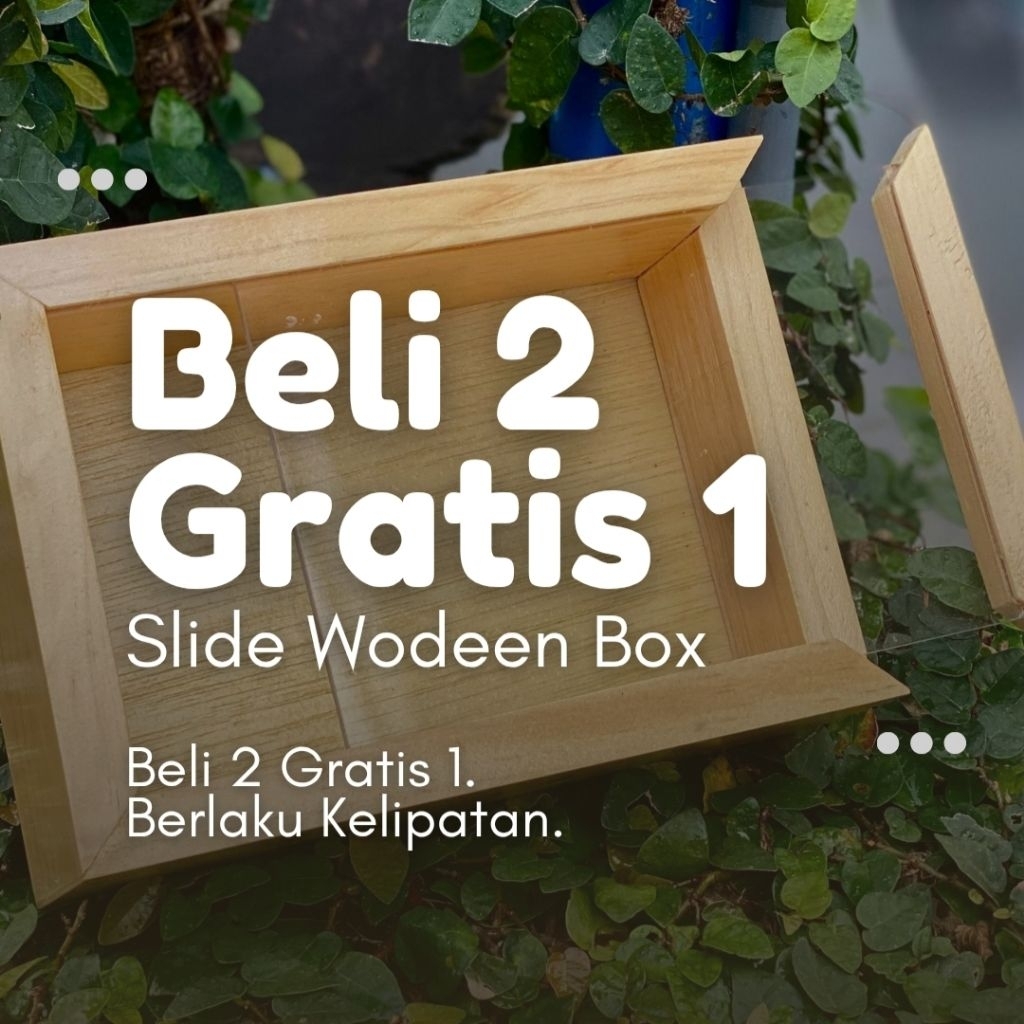 Box Kotak Kayu Akrilik Sleding