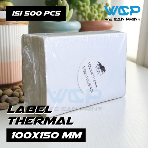 

[ 500 PCS ] Label Sticker Printer Barcode Thermal CF 100x150 A6 Kertas Stiker Printer Termal 100 x 150 mm