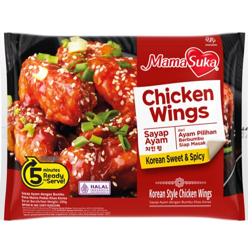 

Mamasuka Chicken Wings (Sayap Ayam) Korean Style 200g