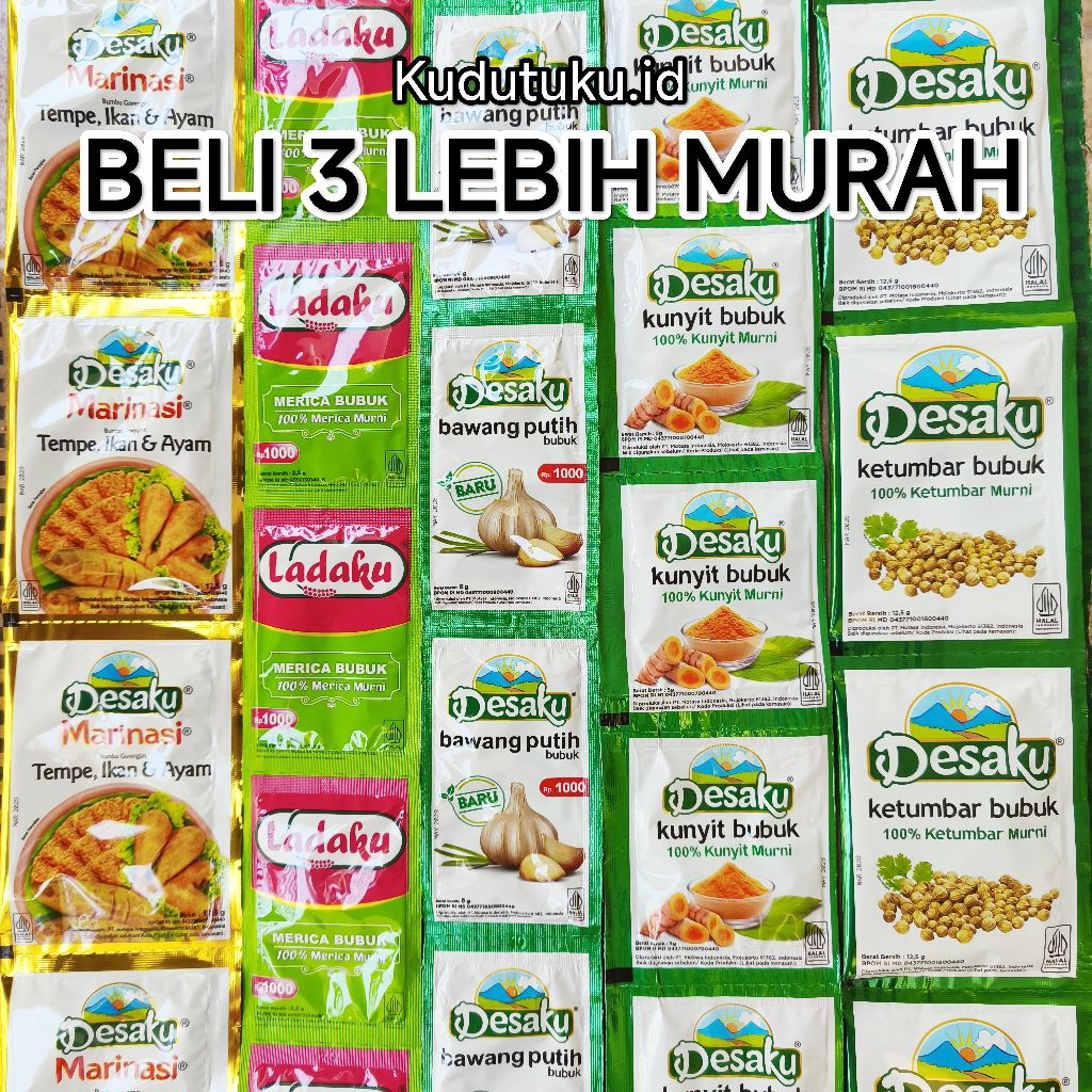 

12 PCS - DESAKU BUMBU BUBUK MARINASI LADAKU KUNYIT KETUMBAR BAWANG PUTIH ( BELI 3 LEBIH MURAH )